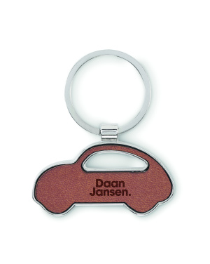 Logo trade promotional gifts image of: Car shaped key ring