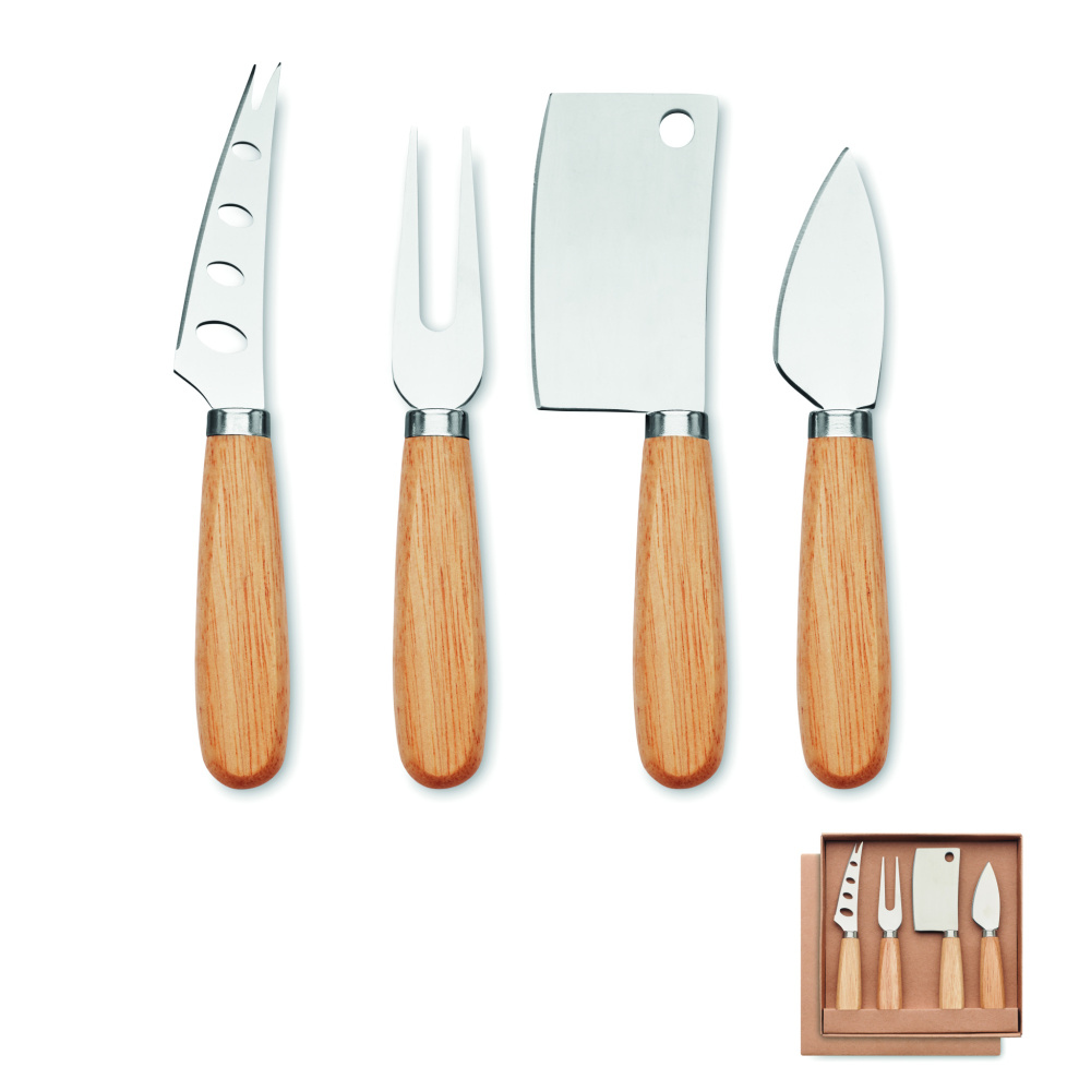 Logotrade promotional gift image of: Set of 4 cheese knives