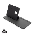 Swiss Peak 3 in 1 RCS recycled PU wireless charger desk tray, black