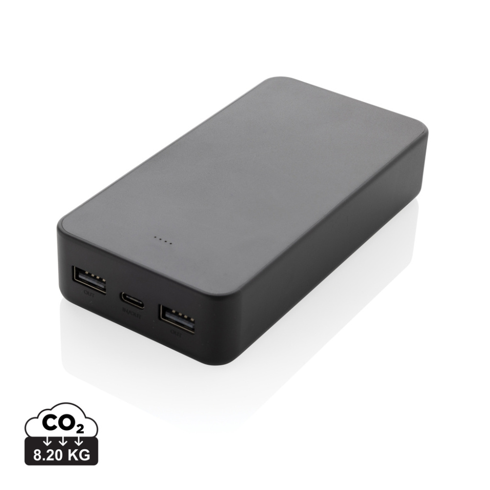 Logo trade promotional gifts picture of: Boostcore RCS recycled plastic powerbank 20.000mAh USB C