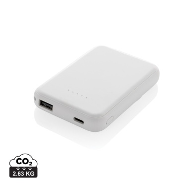 Logo trade promotional gifts image of: Stellar RCS recycled plastic 5000 mah 5W magnetic powerbank