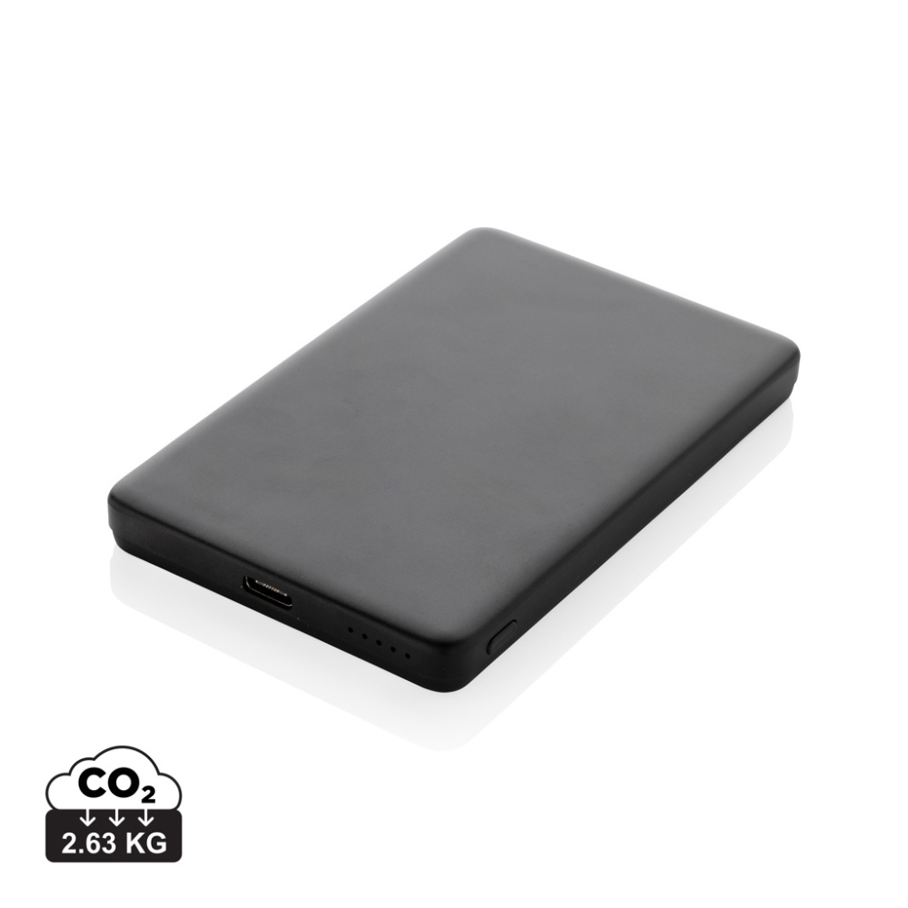 Logo trade promotional items image of: Orion RCS recycled aluminum 5000 mah 5W magnetic powerbank