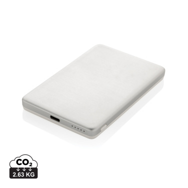 Logotrade promotional gift image of: Orion RCS recycled aluminum 5000 mah 5W magnetic powerbank