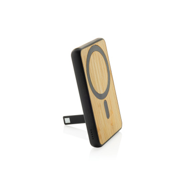 Logo trade promotional giveaways picture of: Zen RCS rplastic 5000 mah 5W magnetic bamboo powerbank