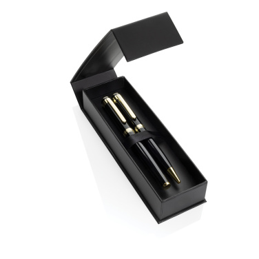 Logo trade corporate gifts picture of: Swiss Peak Luca RCS recycled brass deluxe pen set