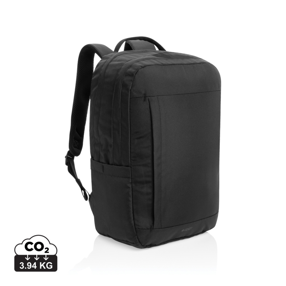 Logo trade advertising products image of: SP Aware™ RPET Edin 100% recycled 15.6 inch laptop backpack