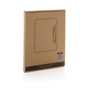 Logotrade promotional merchandise image of: Teri AWARE™ RPET and walnut A5 portfolio