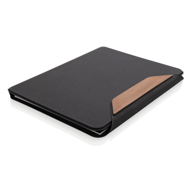 Logotrade promotional products photo of: Teri AWARE™ RPET and walnut A4 portfolio