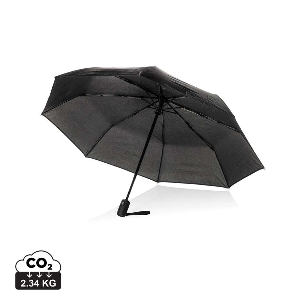 Logo trade promotional merchandise image of: Swiss Peak Vito Aware™ RPET 21 inch auto open/close umbrella