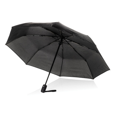 Logo trade promotional merchandise image of: Swiss Peak Vito Aware™ RPET 21 inch auto open/close umbrella