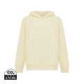 Iqoniq Yengo kids recycled cotton hoodie with sidepockets, cream yellow