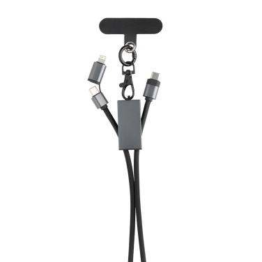 Logo trade corporate gift photo of: Terra RCS recycled PET phone cord with dual charge cable