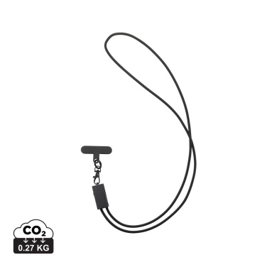 Logo trade promotional gifts image of: Terra RCS recycled PET phone cord with dual charge cable