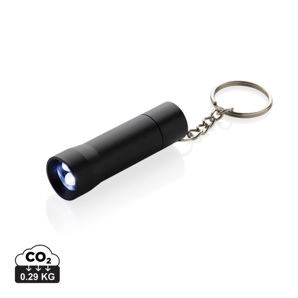 Logo trade promotional item photo of: Flash RCS recycled aluminium keychain torch