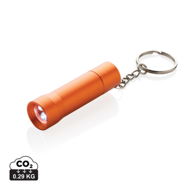 Logo trade promotional products image of: Flash RCS recycled aluminium keychain torch