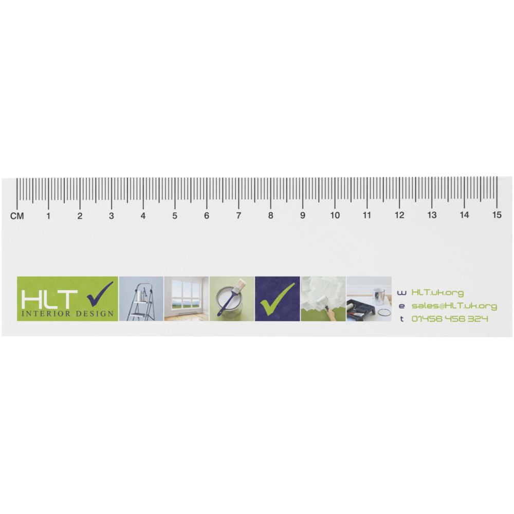 Logo trade corporate gift photo of: Sticky-Mate® recycled sticky notes with printed 15 cm ruler