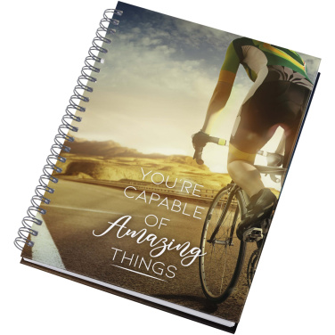 Logo trade business gifts image of: Desk-Mate® A5 hard cover undated diary