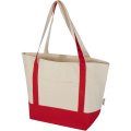 Sam 320 g/m² GRS recycled cotton tote bag, Red / Natural