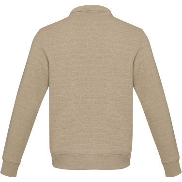 Logo trade promotional giveaways image of: Tin unisex Aware™ recycled quarter zip sweater 