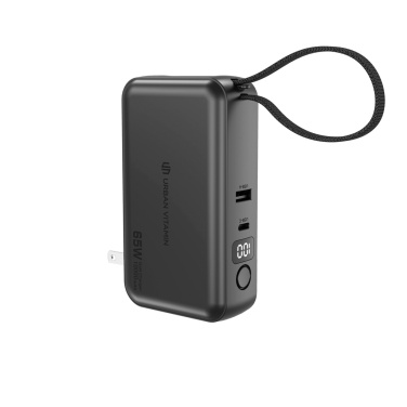 Logo trade promotional gift photo of: Urban Vitamin Eureka hybrid GANcharger 10000mah powerbank65W