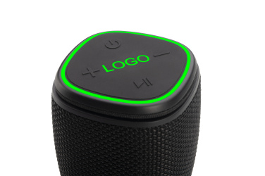 Logo trade promotional giveaways image of: Bluetooth speaker HERMON Schwarzwolf