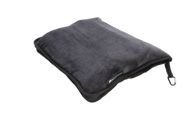 Logo trade promotional products image of: Blanket and pillow 2 in 1 AMIATA Schwarzwolf