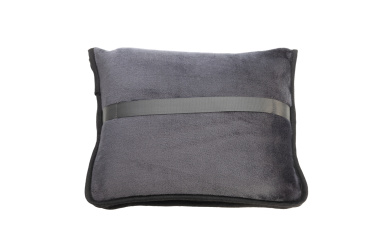 Logo trade corporate gifts image of: Blanket and pillow 2 in 1 AMIATA Schwarzwolf