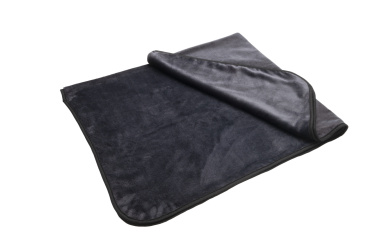 Logo trade promotional merchandise image of: Blanket and pillow 2 in 1 AMIATA Schwarzwolf