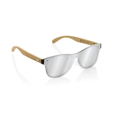 Logo trade promotional giveaways picture of: Prism RCS recycled plastic sunglasses with bamboo frame