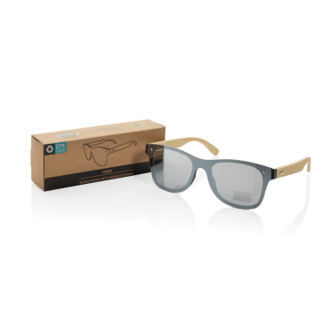 Logo trade advertising products picture of: Prism RCS recycled plastic sunglasses with bamboo frame