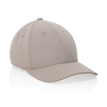 Logo trade business gift photo of: Milo AWARE™ recycled heather 6 panel cap 200gr