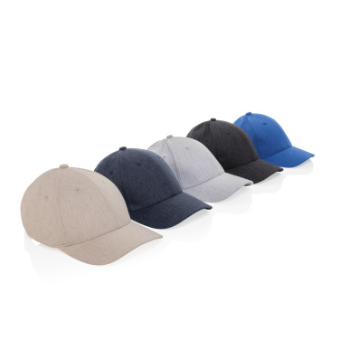 Logo trade corporate gifts image of: Milo AWARE™ recycled heather 6 panel cap 200gr