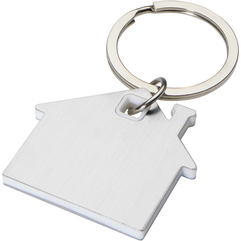 Logo trade corporate gifts image of: Nook house-shaped keychain