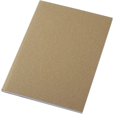 Logo trade promotional items image of: Novella Austen A5 recycled soft cover kraft notebook - 50 sheets 