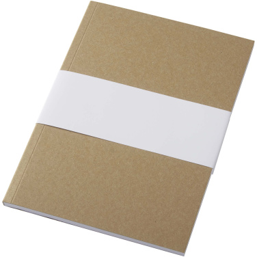 Logo trade promotional products picture of: Novella Austen A5 recycled soft cover kraft notebook - 50 sheets 