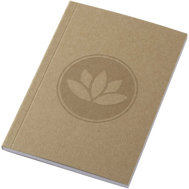 Logo trade promotional merchandise picture of: Novella Austen A6 recycled soft cover kraft notebook - 50 sheets