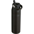 Stanley IceFlow™ 2.0 1.06 litre water bottle with flip straw, Solid black