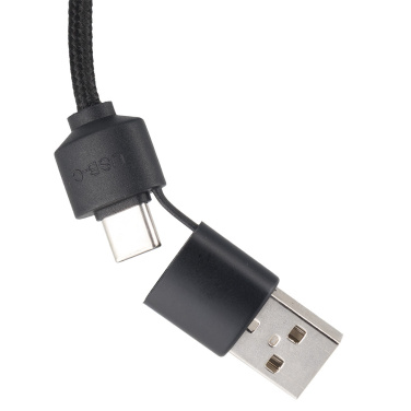 Logo trade promotional items image of: Cable 4in1 with illuminated logo - LH-ZM02