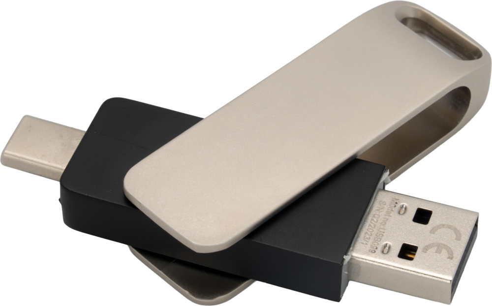 Logo trade corporate gifts image of: Metal USB stick