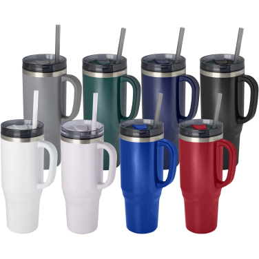 Logo trade promotional gift photo of: Melbourne 1200 ml RCS certified insulated tumbler with straw