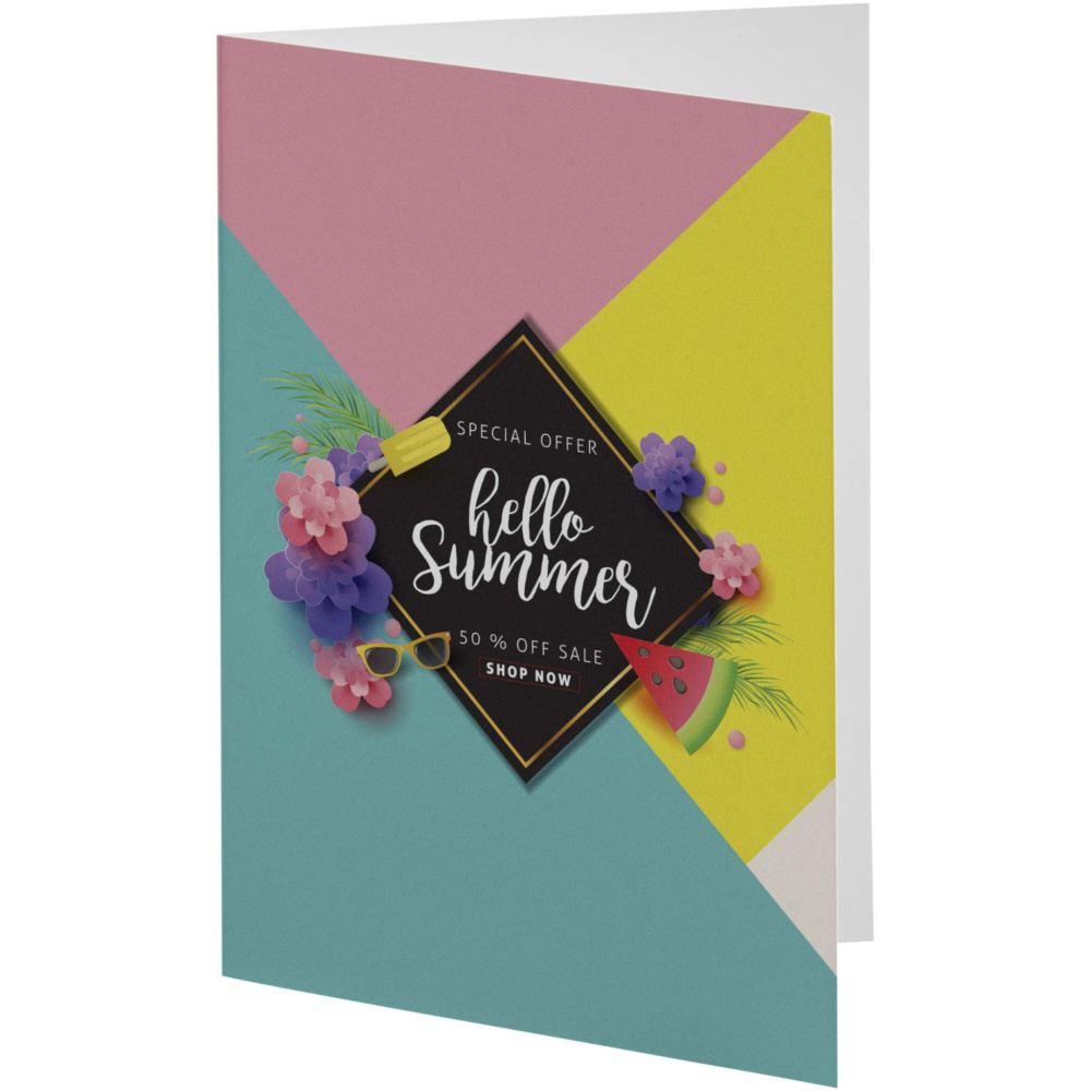 Logo trade business gift photo of: Herald A6 greeting card