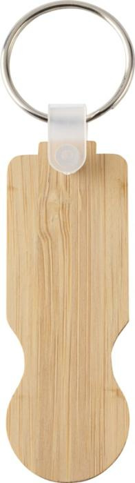 Logo trade promotional item photo of: Ronan bamboo trolley keychain