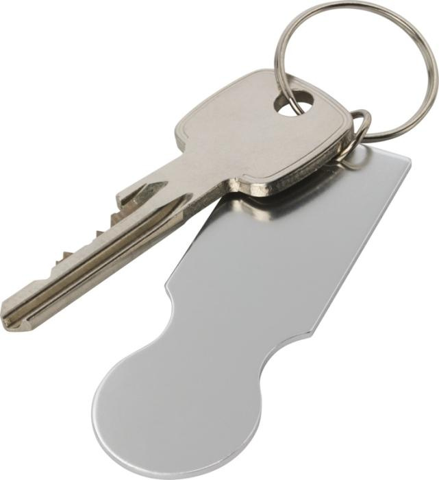 Logo trade promotional giveaway photo of: Rhea shopping cart keyring