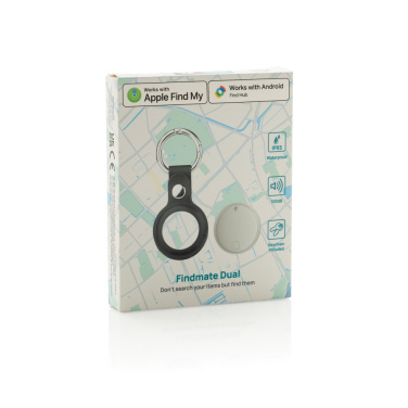 Logotrade promotional merchandise image of: Findmate Dual RCS recycled plastic item finder IPX 5