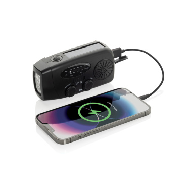 Logo trade promotional merchandise photo of: RescueWave RCS recycled plastic emergency radio