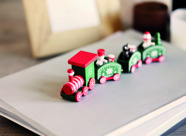 Logo trade promotional gift photo of: Wooden Christmas train