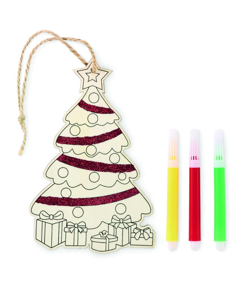 Logo trade business gifts image of: Christmas tree ornament
