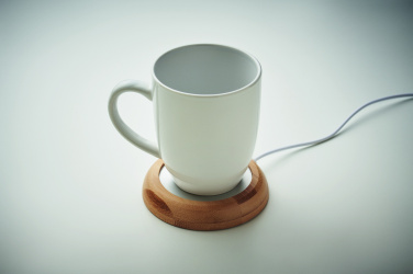 Logo trade corporate gift photo of: Bamboo mug warmer with USB