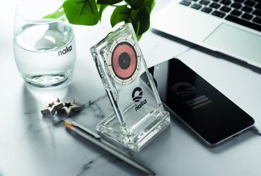 Logo trade promotional merchandise photo of: Acrylic wireless charger 15W