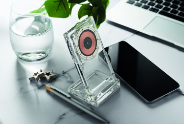 Logo trade advertising products picture of: Acrylic wireless charger 15W